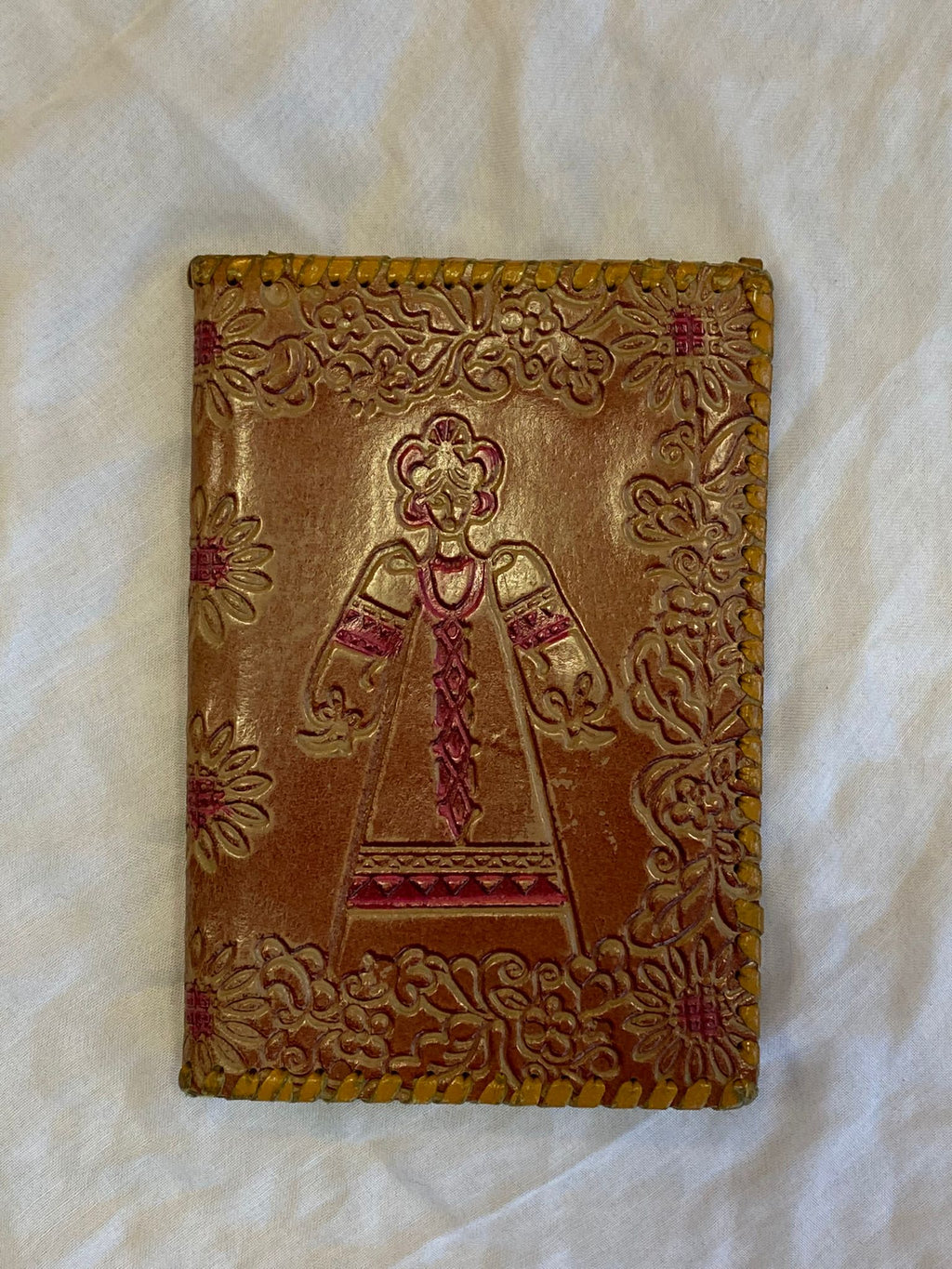 Vintage punakas-pruun rahakott
