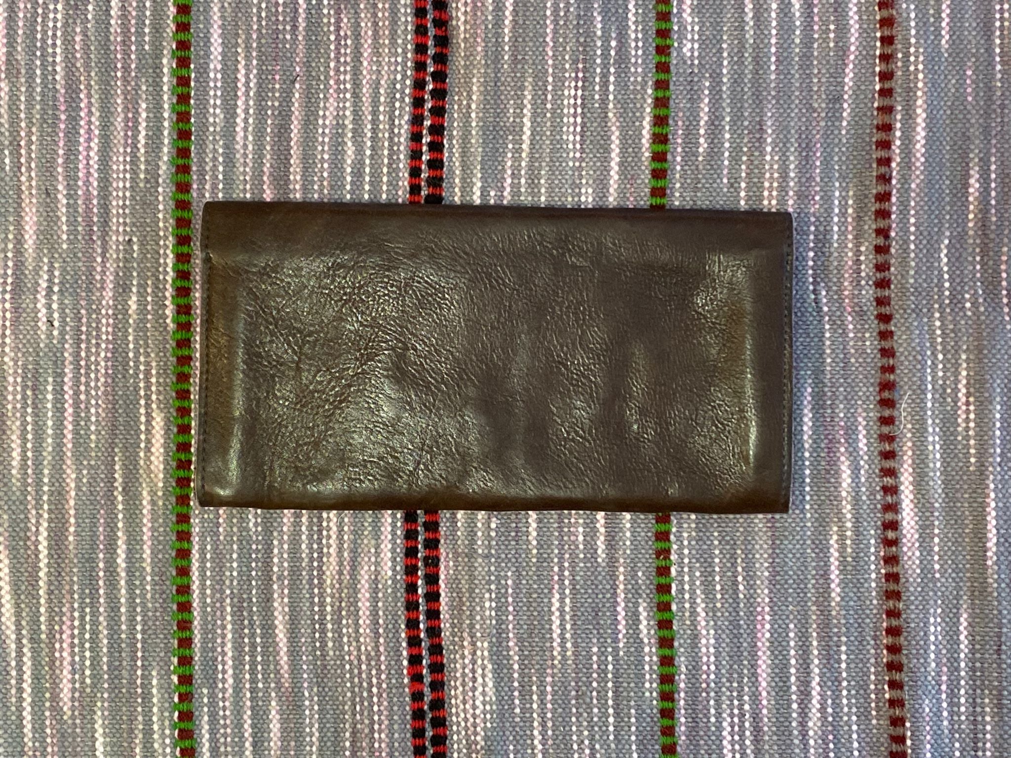 Vintage tumepruun rahakott